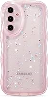 Vista 53 de ZTOFERA Funda protectora para Samsung Galaxy A14 4G/5G de 6.6", ondulada, con brillantina de estrella, poliuretano termoplástico transparente, suave