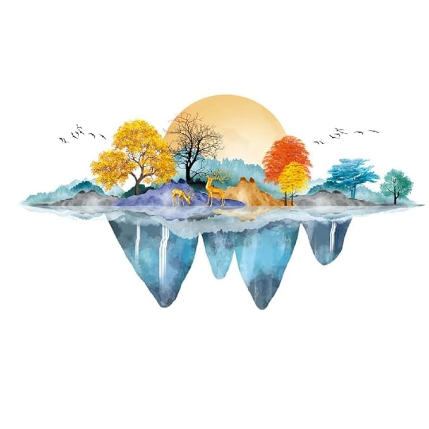 JAAMSO ROYALS Blue Hill with Animals Wall Stickers for Kids, Wall Stickers for Kids Room, Kids Wall Stickers for Kids Room, Kids Room Wall Sticker (60CM x 90CM) (B0CPVQFK86) Amazon Price History, Amazon Price Tracker