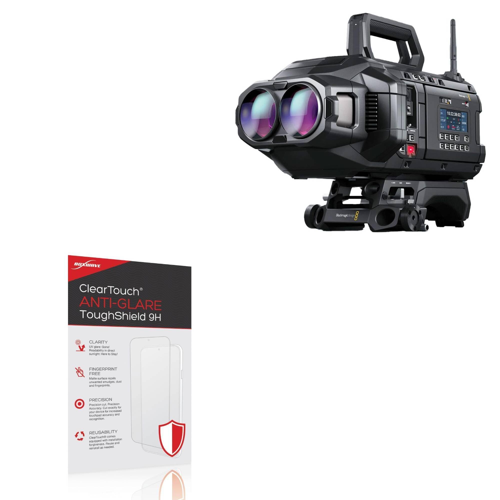 BoxWave Screen Protector Compatible with Blackmagic URSA Cine Immersive - ClearTouch Anti-Glare ToughShield 9H (2-Pack), Anti-Glare 9H Tough Flexible Film Screen Protector