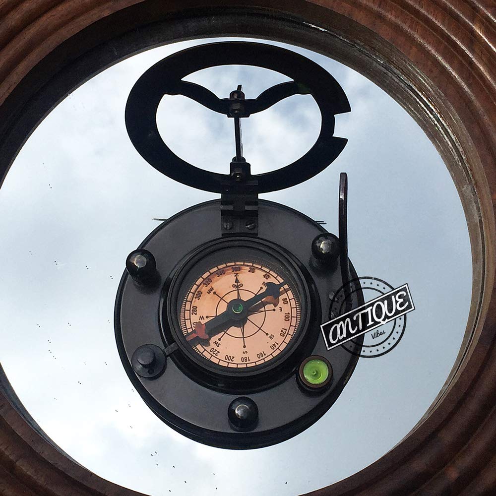 AV Vintage Style Compass and Sundial Nautical Gift (Antique Finish)
