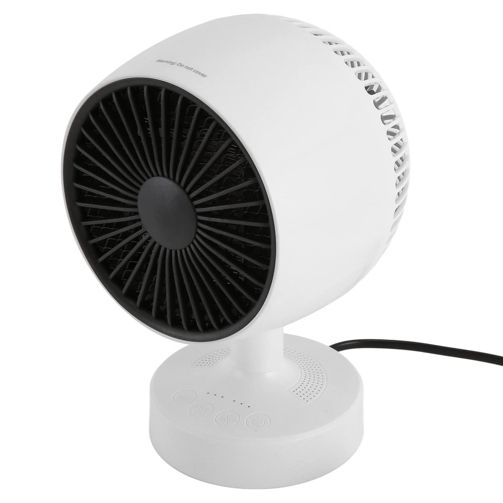 Mini Radiateur, Chauffage Portatif à Usage Froid et Chaud 500 W 100-240 V, avec Angle Réglable, pour Bureau à Domicile, Chambre à Coucher, Usage Intérieur, Bureau (WHITE)