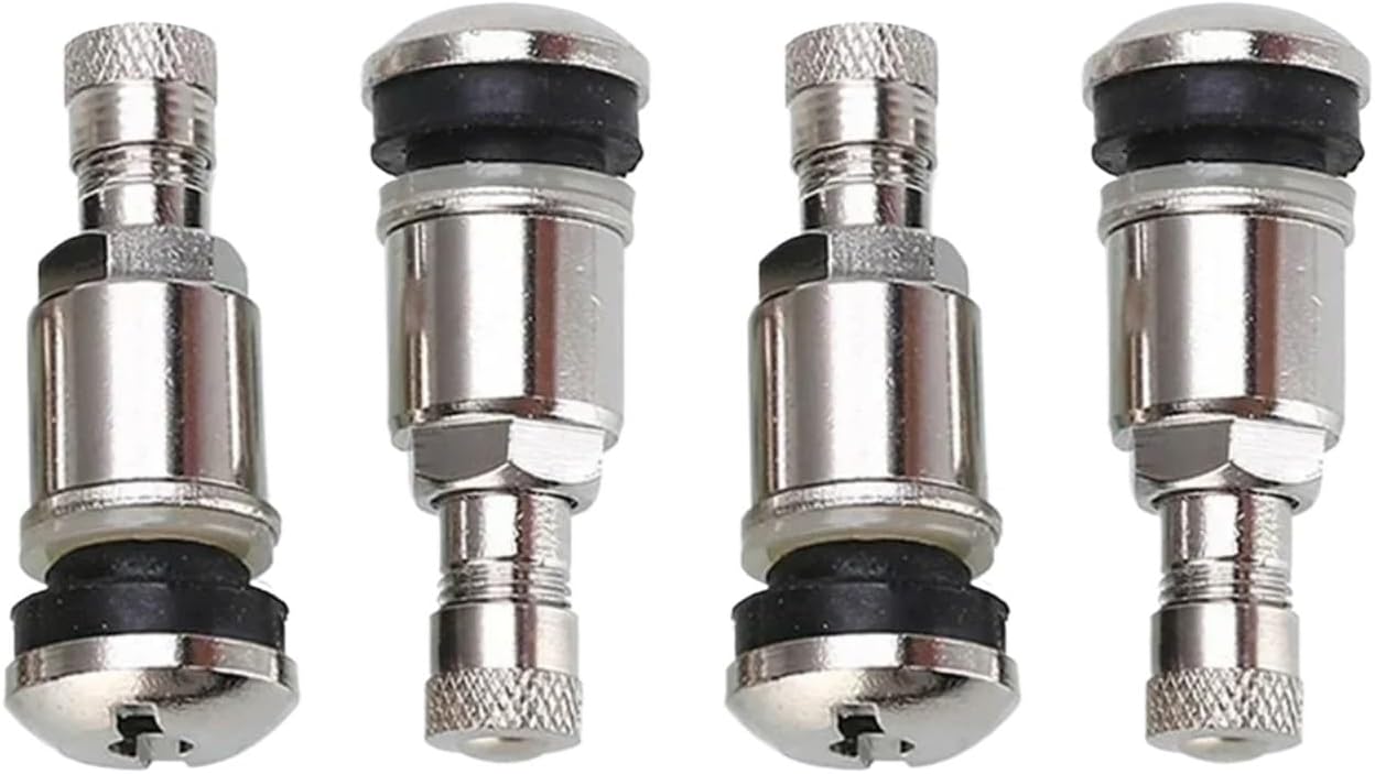 Metal Valve Stems 75pcs Car Wheel Tire Valve Cover Metal Valves Chrome Optics Steel Rim 11.3mm Auto Replacement Parts ﻿ for Tire Inflation,Pressure Holder&Replace Need