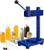 Aluminum Alloy Cup Closing Machine, Hand Tin Can Seamer Machine with Fixed Base, Sealing Capacity 250/330/400/500/700 Ml,For Sealing Pet Bottle Can Blue