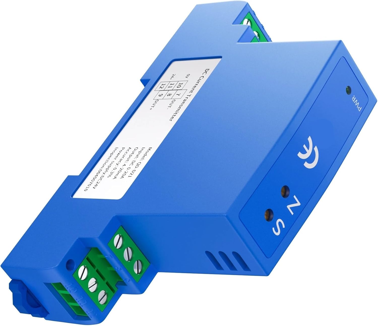 Current Sensor Transducer Transmitter 0-1A 0-2A 0-5A 0-10A AC DC Current Sensor Converter DC24V Current Transducer Transmitter(Input AC 0-2A)