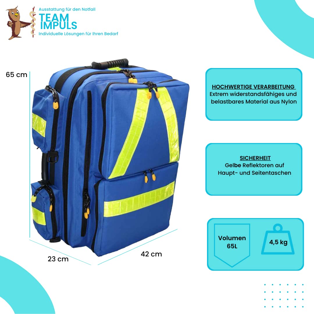 Team Impuls - Notfallrucksack Medicus/Extensive XL - blau - Nylon