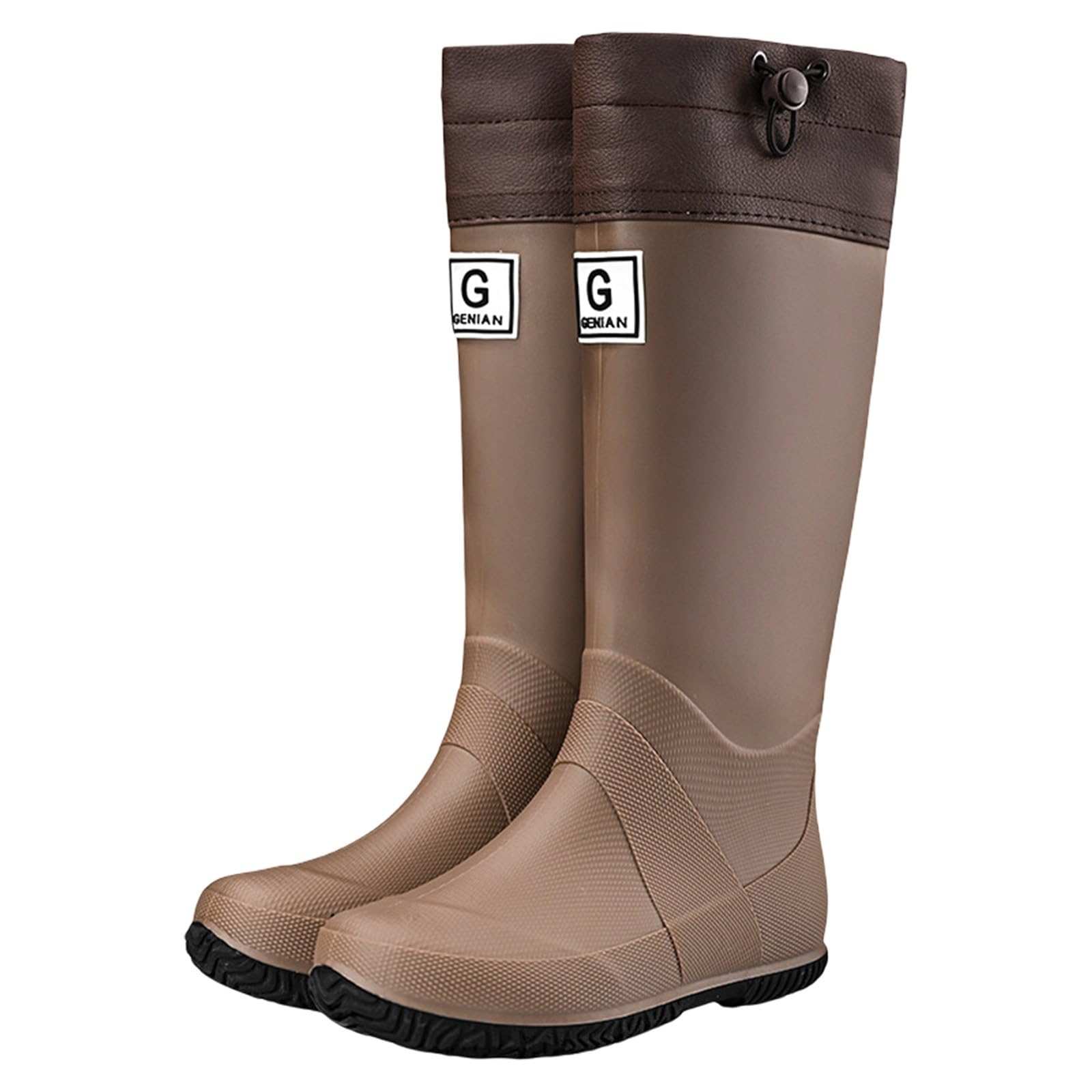 riou Botas De Agua Mujer Chelsea Wellington Boots Lluvia Botines Jardín Trabajo Botines De Goma Rain Boots Flexible Y Antideslizante Marrón Gris Rojo Rosa Blanco