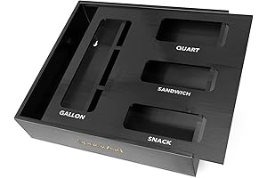 SpaceAid Black Plastic Storage Drawer