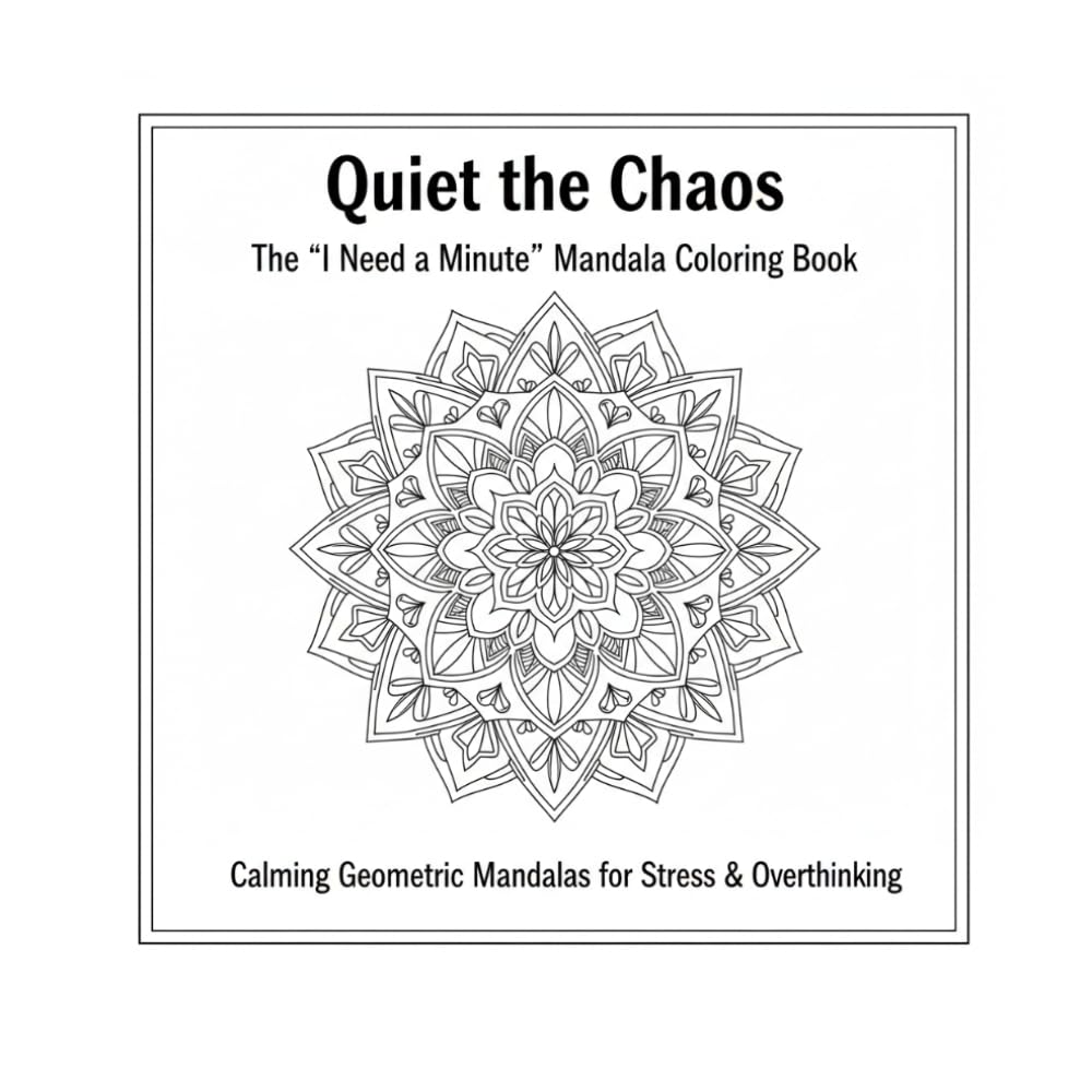 Quiet the Chaos: The "I Need a Minute" Mandala Coloring Book: Calming geometric mandalas for stress and overthinking