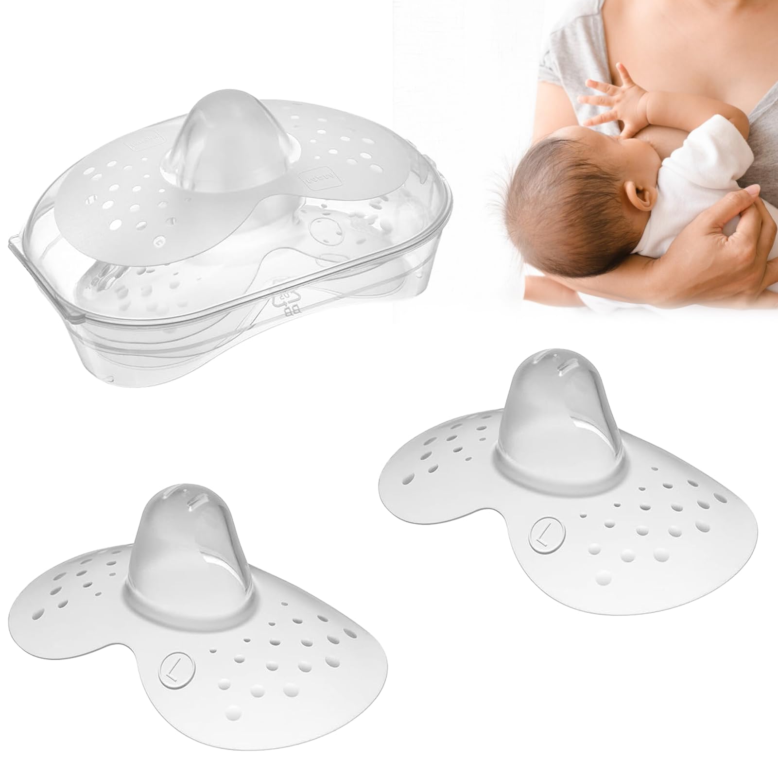 2 Pcs Stillhütchen Mam Und Etui,Mam Stillhütchen Größe,Stillhütchen L,Stillhütchen,mam stillhütchen größe L,mam stillhütchen L,Für Maximalen Hautkontakt Zwischen Mutter Und Kind