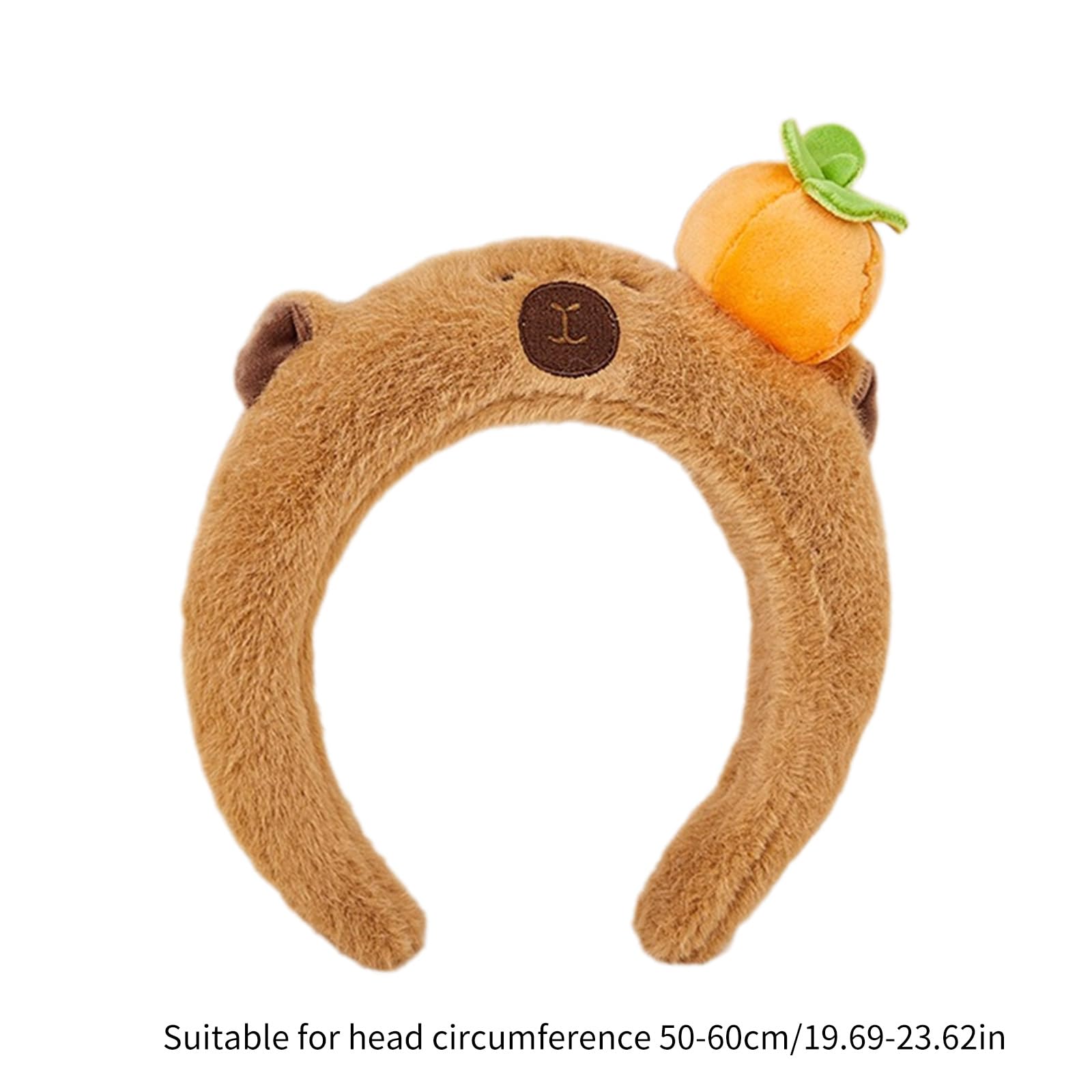 Cerchietto Natalizio Divertente Con Capibara In Peluche: Accessorio Per Capelli Per Donna Con Cappello A Forma Di Fragola, Idea Regalo Per Feste