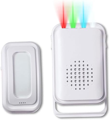 1 juego de timbre con sensor de puerta, detector de movimiento, para alerta de entrada de tienda de negocios, indicadores LED inalámbricos y