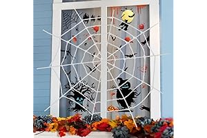 4 Feet White Spiderweb Decoration - Enchanting Halloween Ambiance