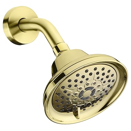 Rainovo 5 inches 6 Setting Shower Head gold