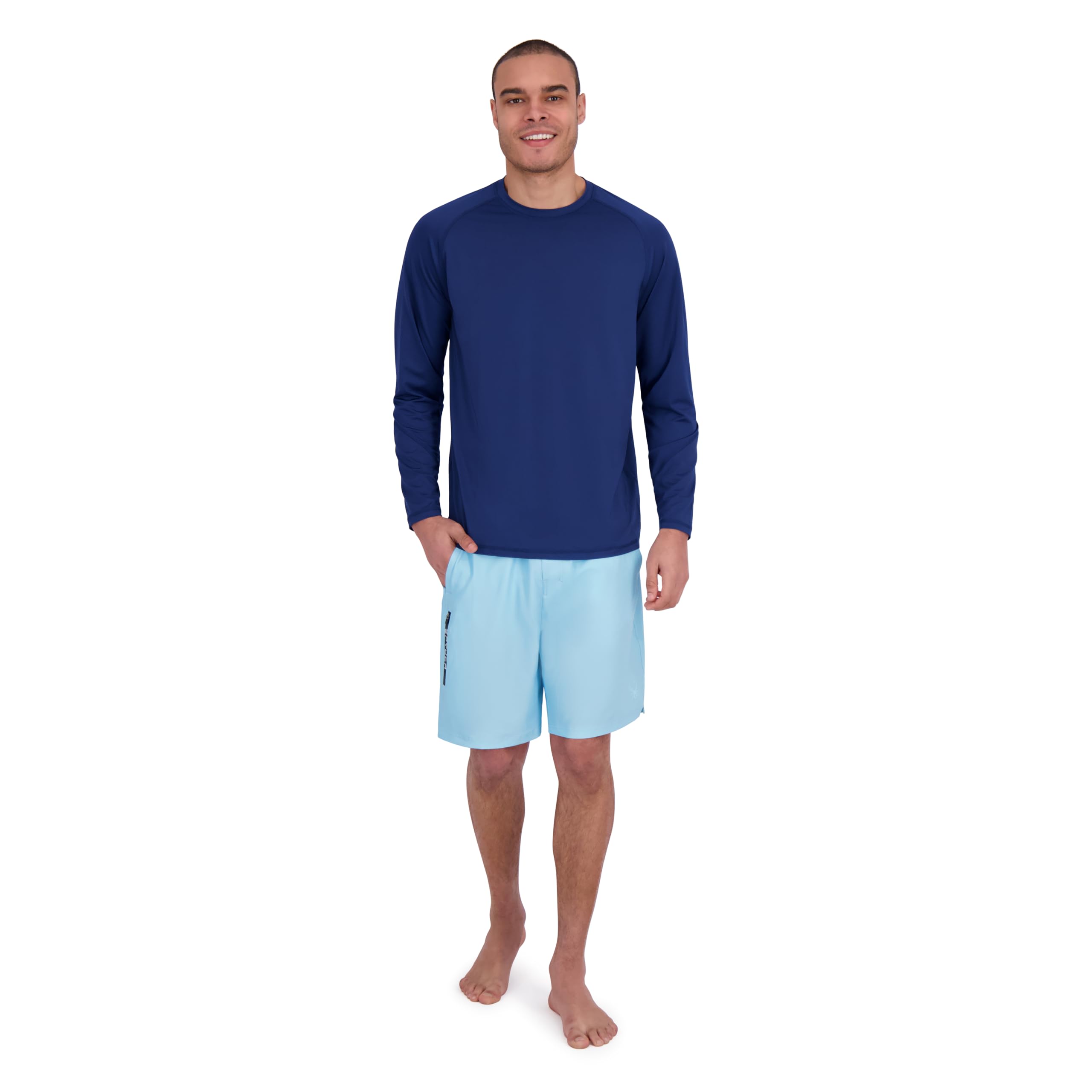 Spyder Long Sleeve Rashguard – UPF+, Quick-Dry, Swim Shirt, Surfing, Hiking, Workouts Camisa de protección de Sarpullido para Hombre