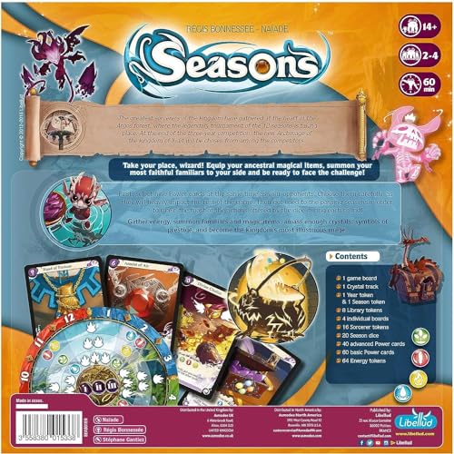 Juego de Mesa Seasons - Juego Estratégico de Cartas y Dados para Magos, Jugabilidad Atractiva, Juego Familiar Divertido para Niños y Adultos, 2-4 Jugadores, Edad Recomendada 14+, Tiempo de Juego 60 Minutos, Fabricado por Libellud miniatura 3