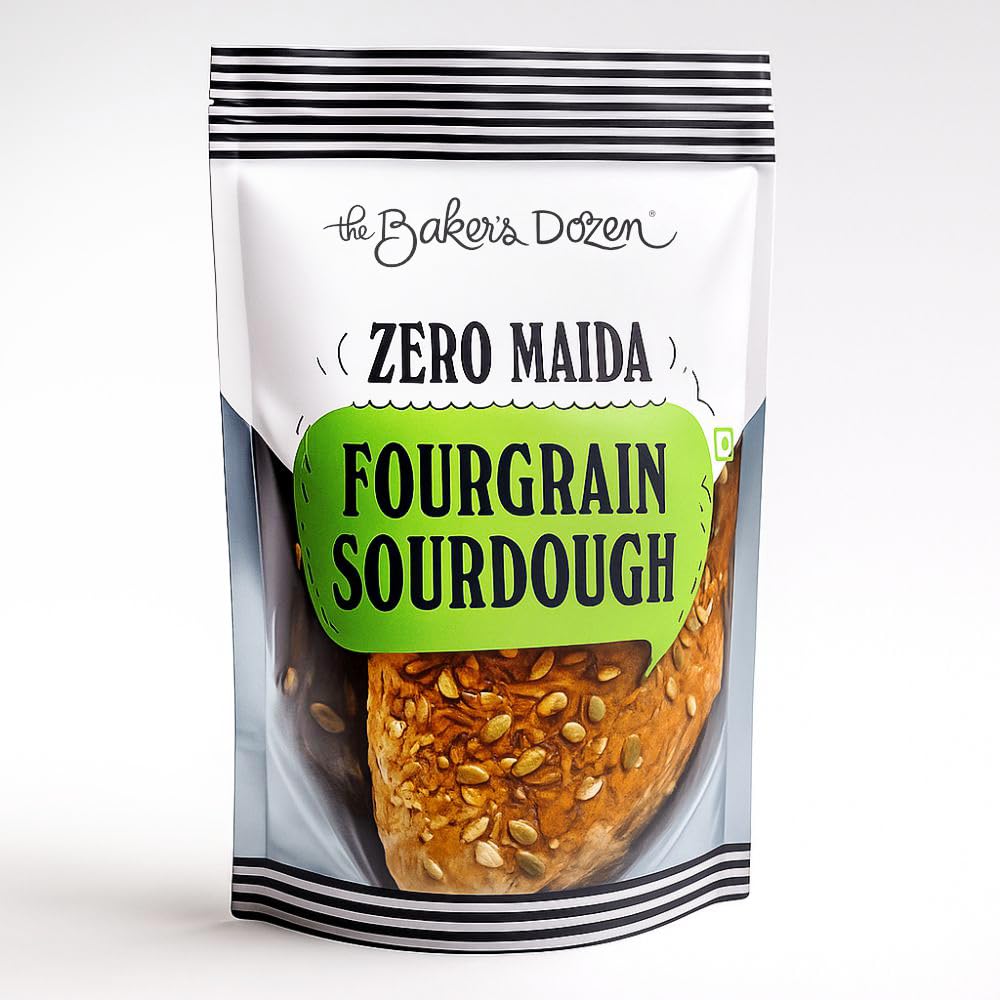 The Baker's Dozen Sourdough, Four Grain, 100% Whole Wheat, 380 g