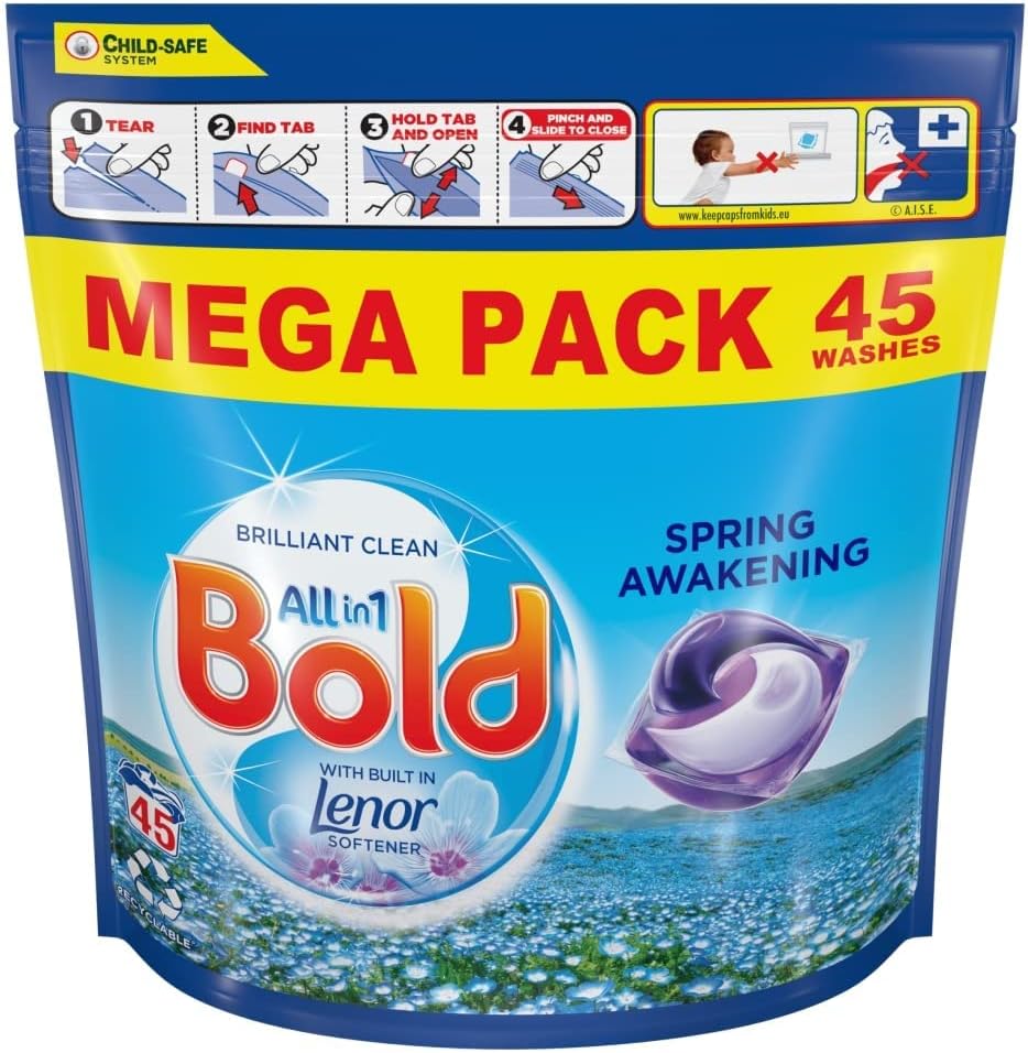 Bold Allin1 Pods Washing Capsules Spring Awakening 45 Washes Amazon