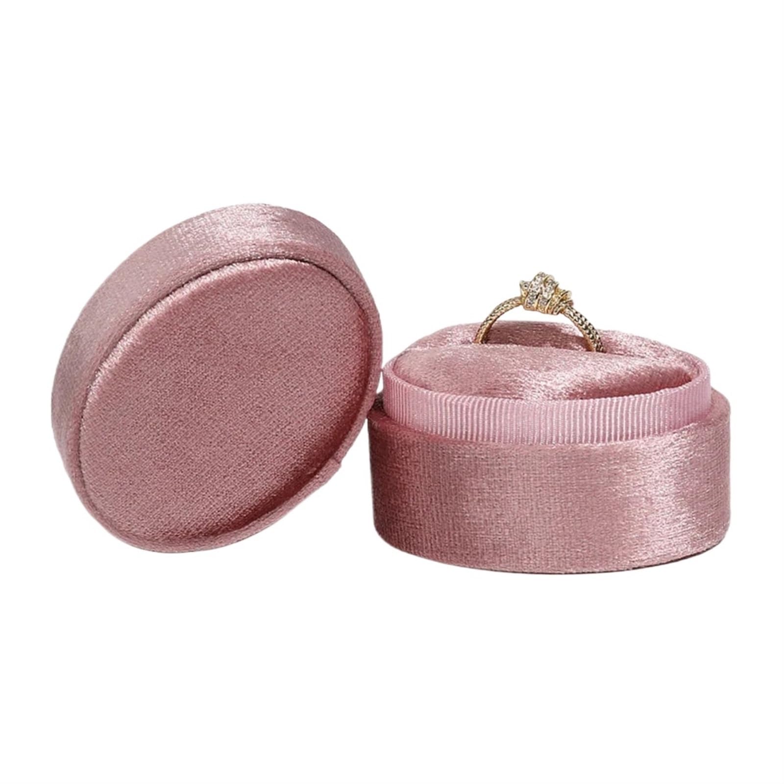 LTYKNGH Ring Box Engagement Ring Box Earring(Pink-single ring box)