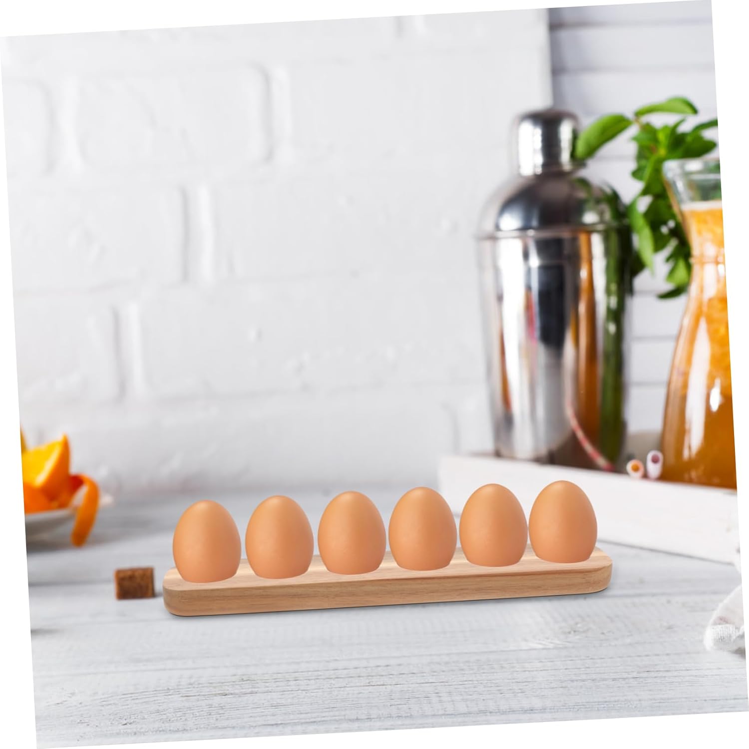 5pcs Egg Organizer Chicken Egg Storage Tray Wooden Crate for Home Kitchen