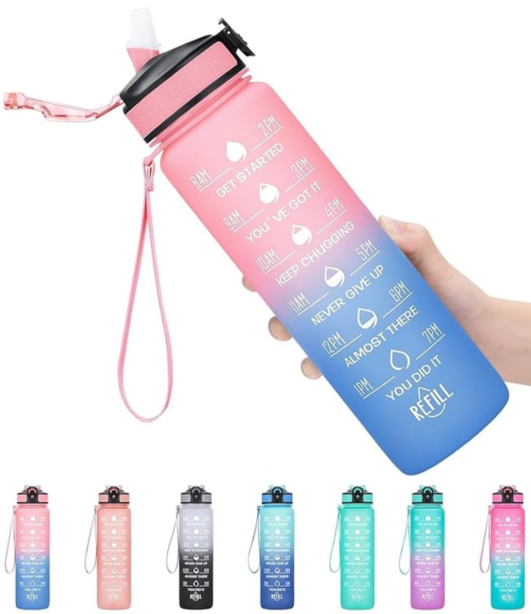 See full amazon price history chart for TRAMS Large 32 Oz Motivational Water Bottle with Time Marker & Straw(MULTICOLOUR) (1Liter Bottle 01) TRAMS Large 32 Oz Motivational Water Bottle with Time Marker & Straw(MULTICOLOUR) (1Liter Bottle 01) (B0DCK77W15) Amazon Price History, Amazon Price Tracker