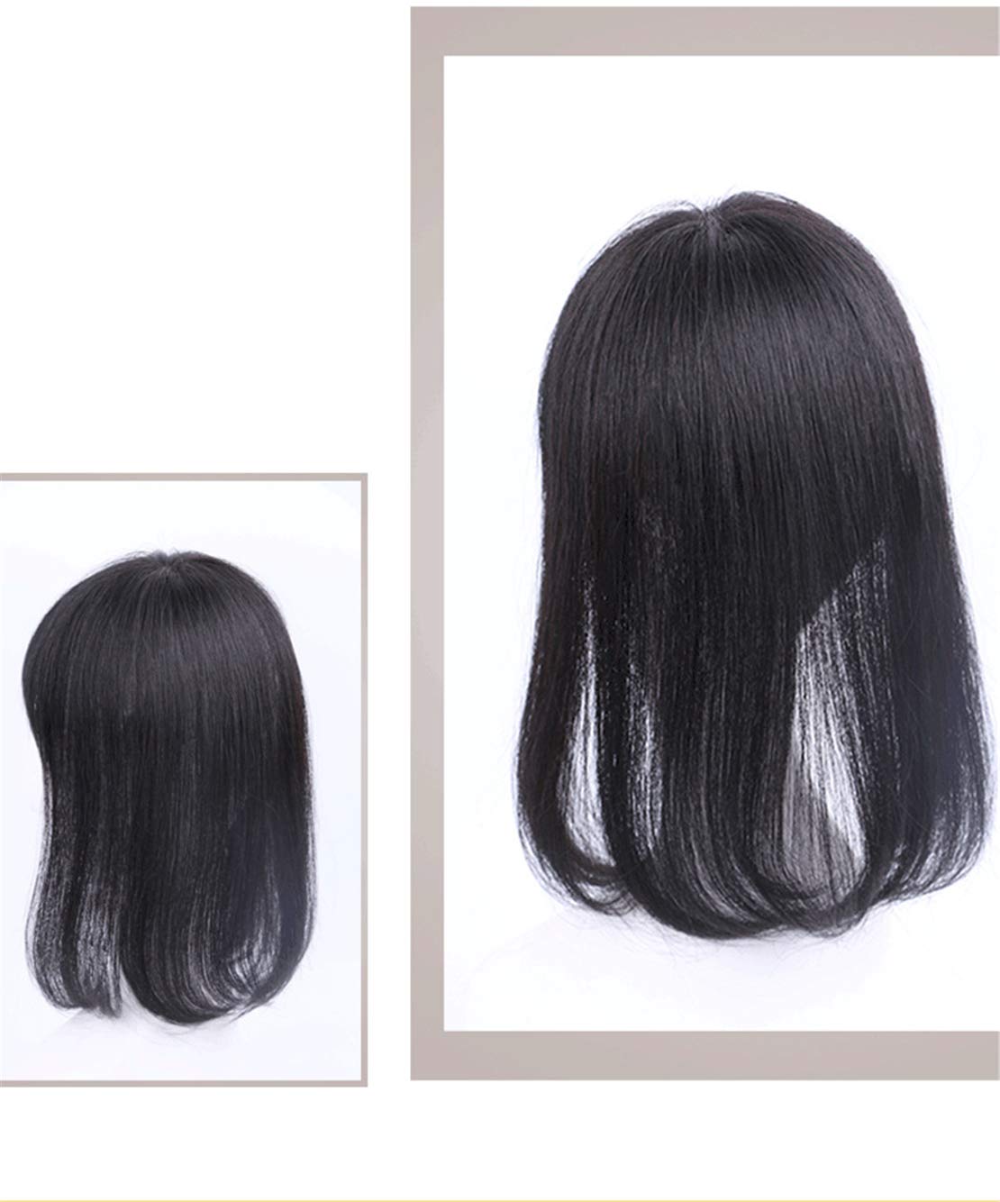 Amazon.com : 100% Human Hair Crown Bang Topper 4 display picture 3