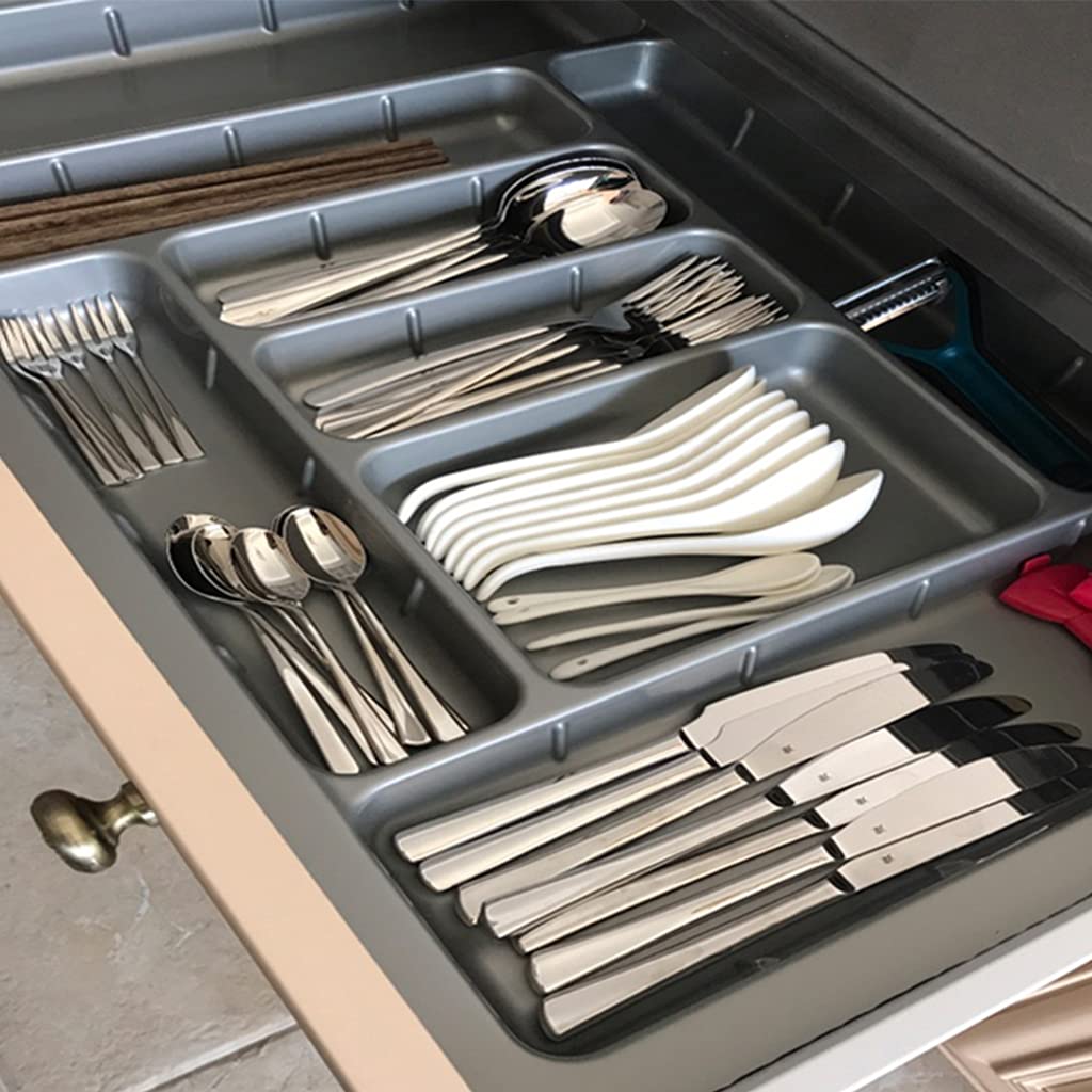 Boîte de rangement en ABS pour tiroir de cuisine, baguettes, cuillères, couverts