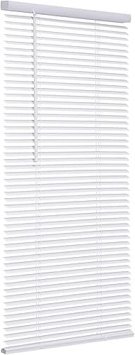 Miniatura 2 de Mini persiana inalámbrica de 1 pulgada de ancho x 36 pulgadas de largo, color blanco, filtro de luz, elevación inalámbrica y desee inclinación.