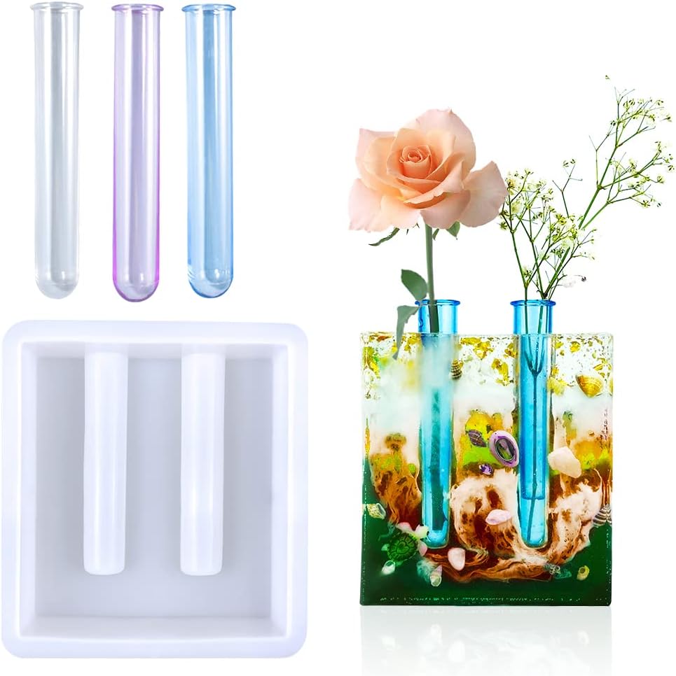 Zayookey 花瓶形 シリコンモールド 植物栽培容器 レジン型 水耕栽培 正方形 ハート形 五角形 試験管付き 可愛い 樹脂粘土 手作り ソフトモールド シリコン型 ハンドメイド 手芸 レジン液 抜き型 エポキシ 金型 クラフト Diy耕栽培花瓶 プレゼント 注目ショップ ブランド