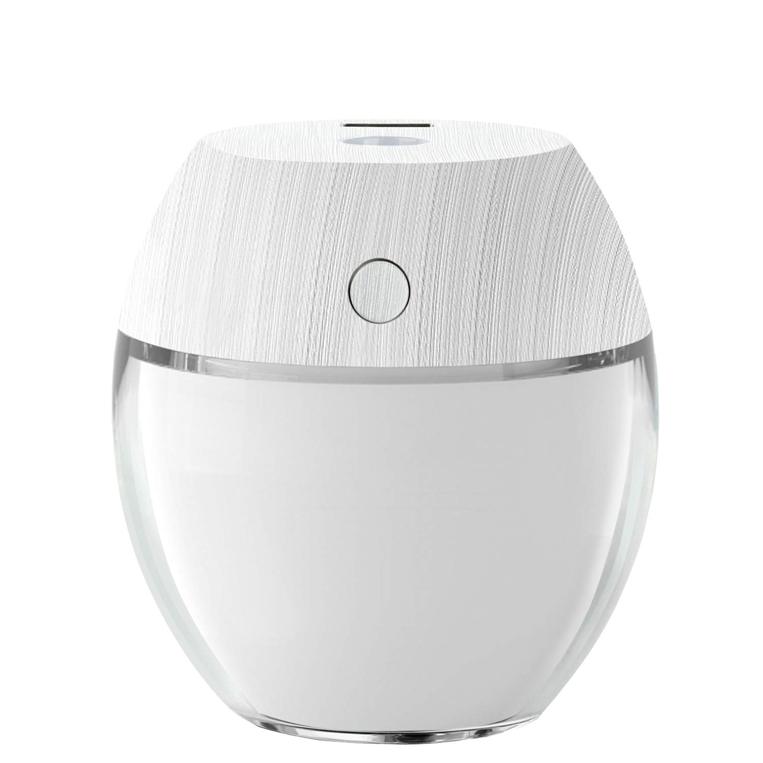 Mini Travel Portable Cool Mist Humidifier, Essential Oil Diffusers for Aromatherapy, Up to 6H Use Cool Mist Aroma Diffuser, BPA-Free / Waterless Auto-Off for Bedroom Home Office Car , Wood Grain