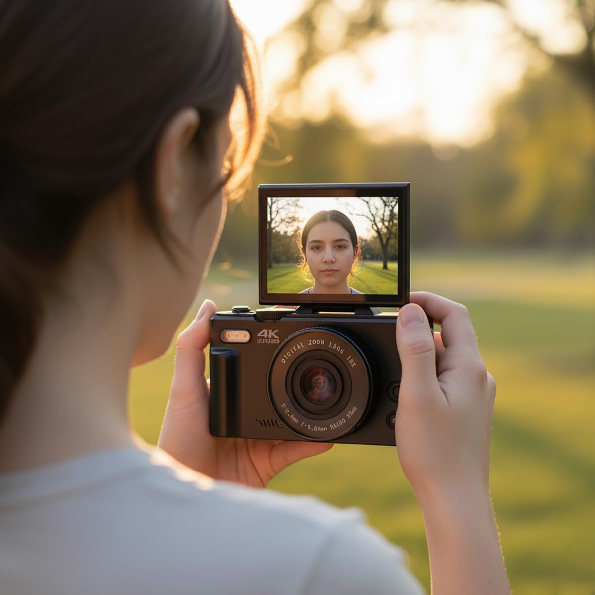 Prixton Digital Cam XPLORER DV900, WiFi, App Mobile, Schermo LCD IPS Flip, Risoluzione 4K e 64MP, 9 Funzioni foto e video, Batteria Rimovibile, Autonomia 90 minuti, Schede SD fino a 256GB (Nero)