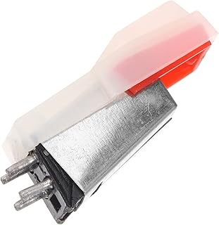 Yardwe Aguja Para Tocadiscos Magnética Móvil Color Rojo, Repuesto Plástico De Aluminio, Compatible Fonógrafos y Tocadiscos Para Sonido Puro y Control Tonal