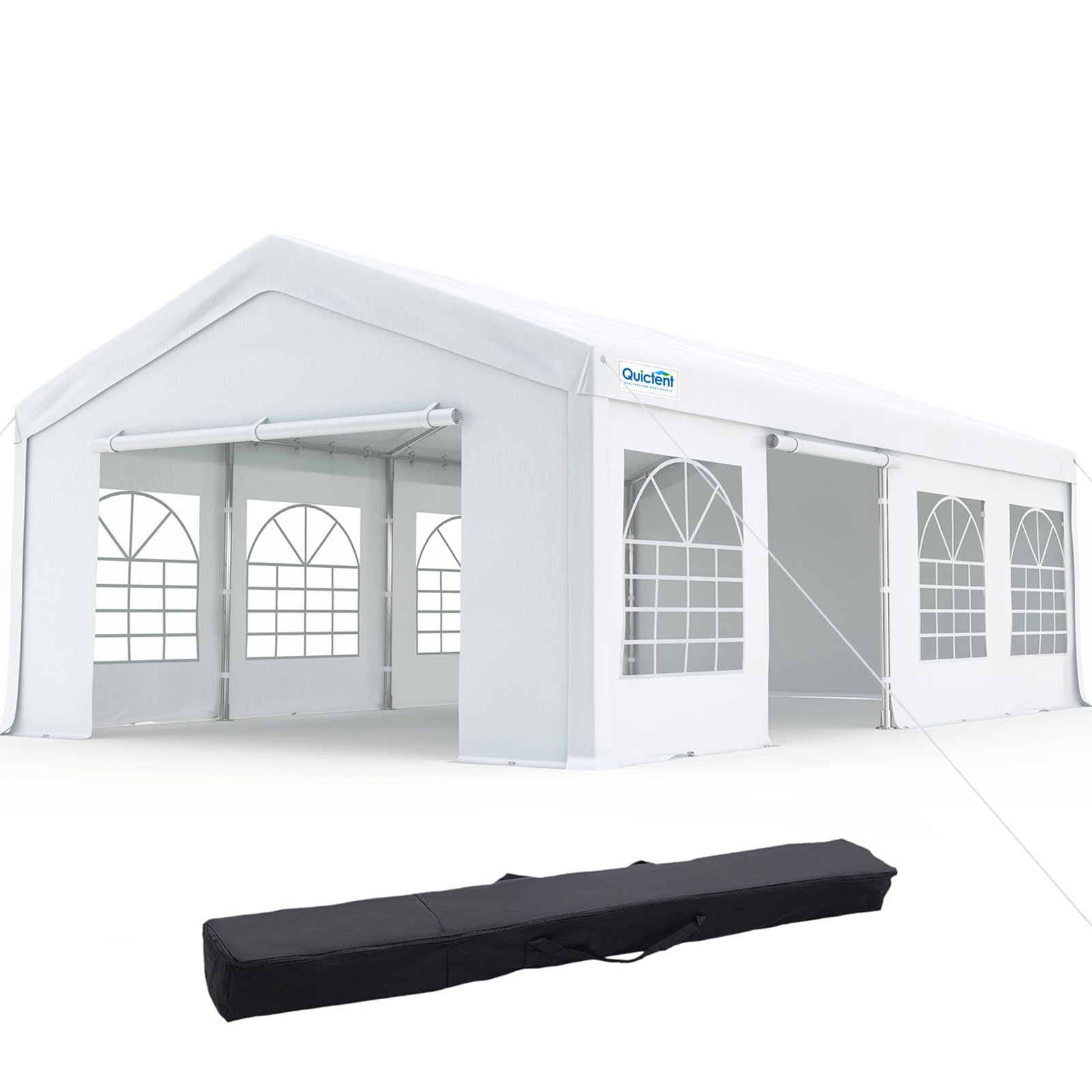 Quictent 13x26 Heavy Duty Party Tent Outdoor Canopy with Church Windows