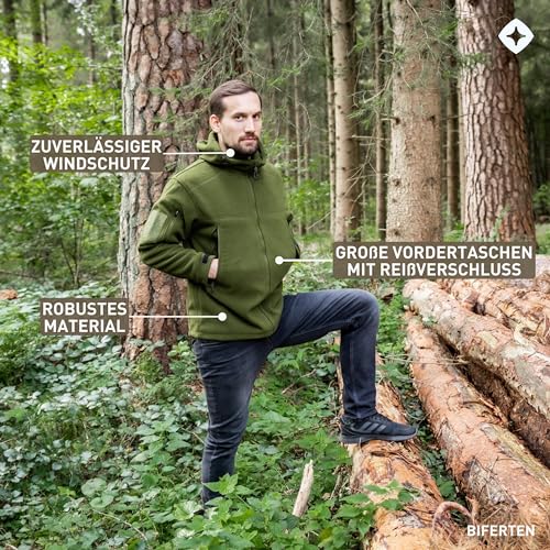 Höhenhorn 39K145+ZWL4 Biferten Herren Militär Fleecejacke Grün Gr. XL