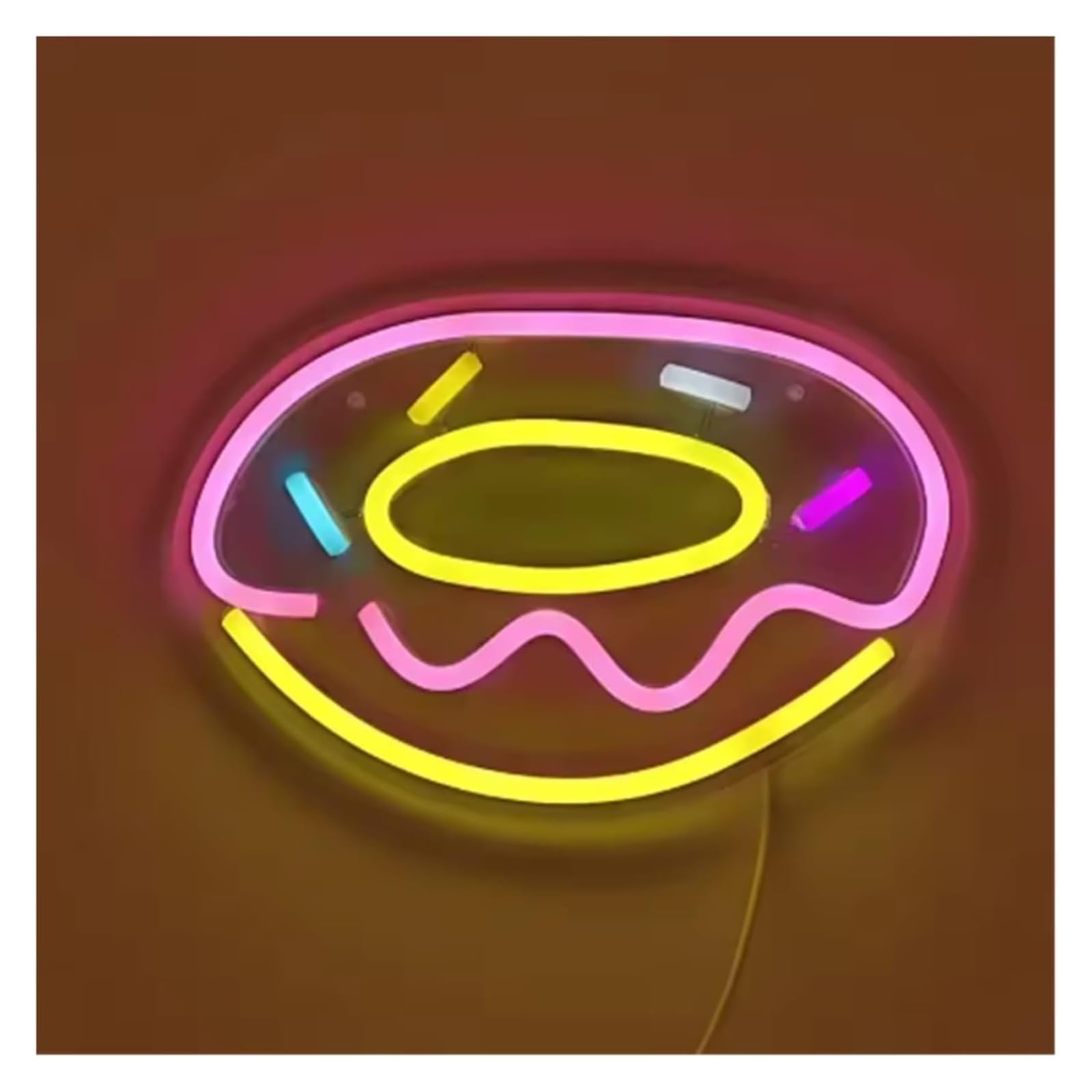 Luce al neon Ciambella per insegna luminosa al neon, decorazione da parete, per negozio di dolciumi, ristorante, bar
