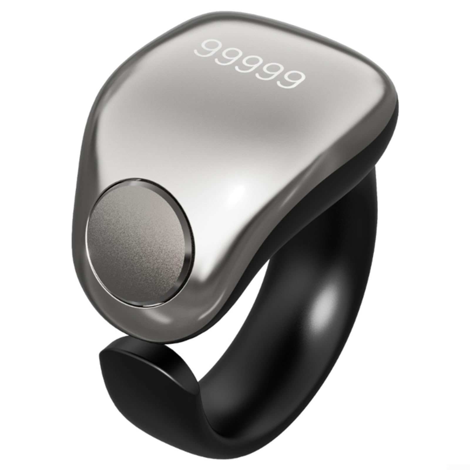 BEYOEE Prayer Counter Ring Digital Tasbih Waterproof Smart Device with App Sync Adjustable Sizes 18mm 20mm 22mm for Muslim Worship Spiritual Practice Tracking 9999 Counts