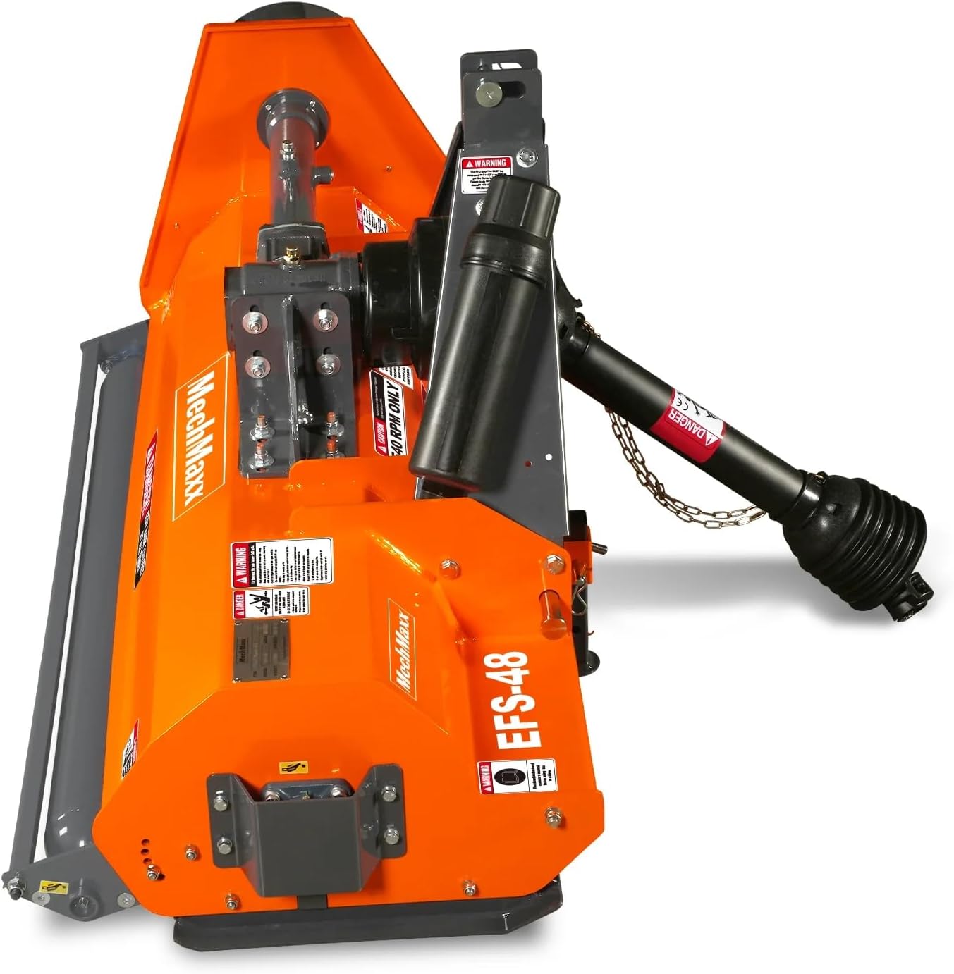 PTO drive shaft connection to tractor