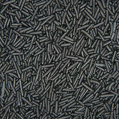 Black Jimmy Jimmies Sprinkles for Cake, Cookie, Cupcake Decorating, and Baking - Ice Cream, Cake Sprinkles and Toppings in Jimmies Sprinkles Black Rod Sprinkles for Donuts, Cookies, and Ice Cream