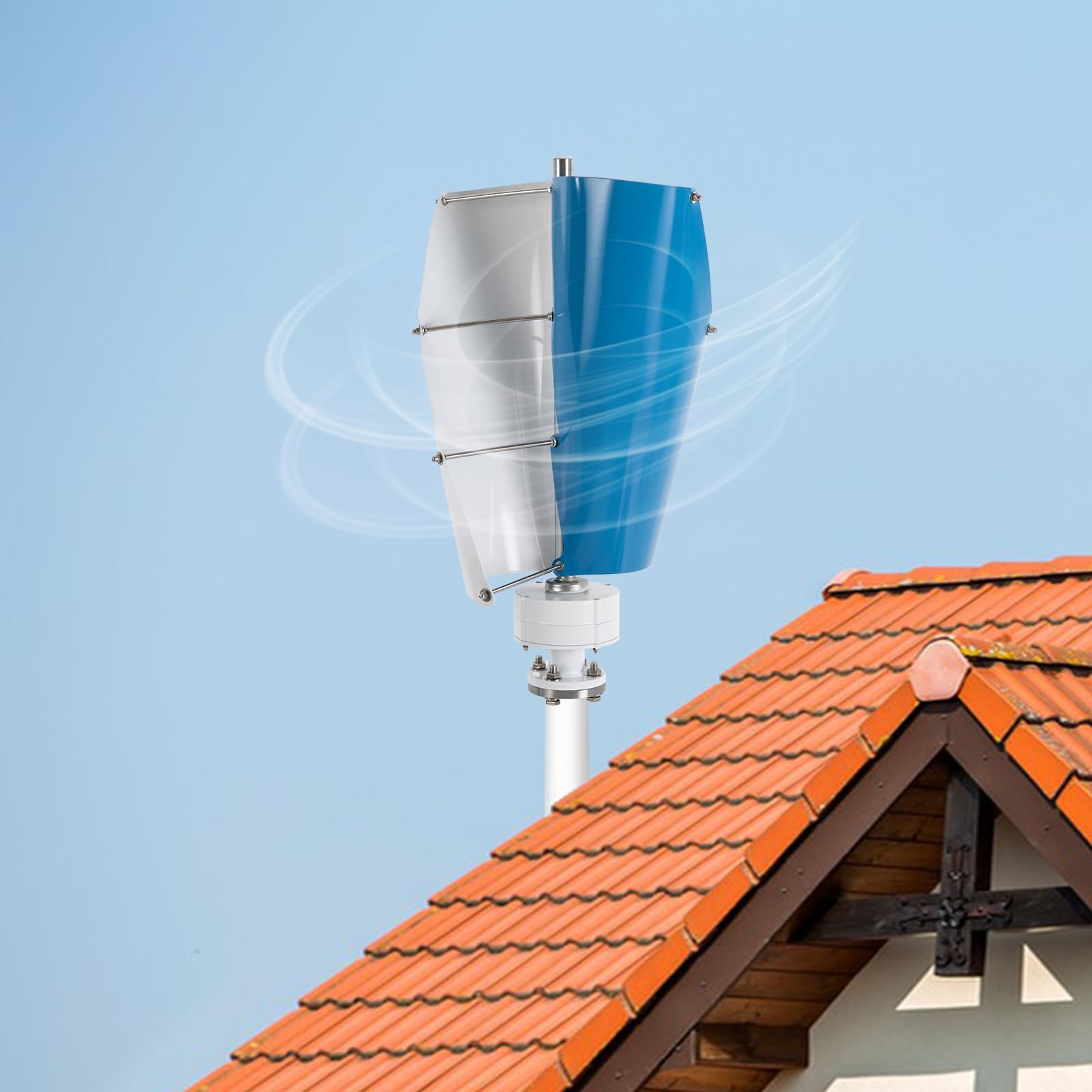 500W Vertikale Windkraftanlage - IP67 Für Garten & Wohnmobil