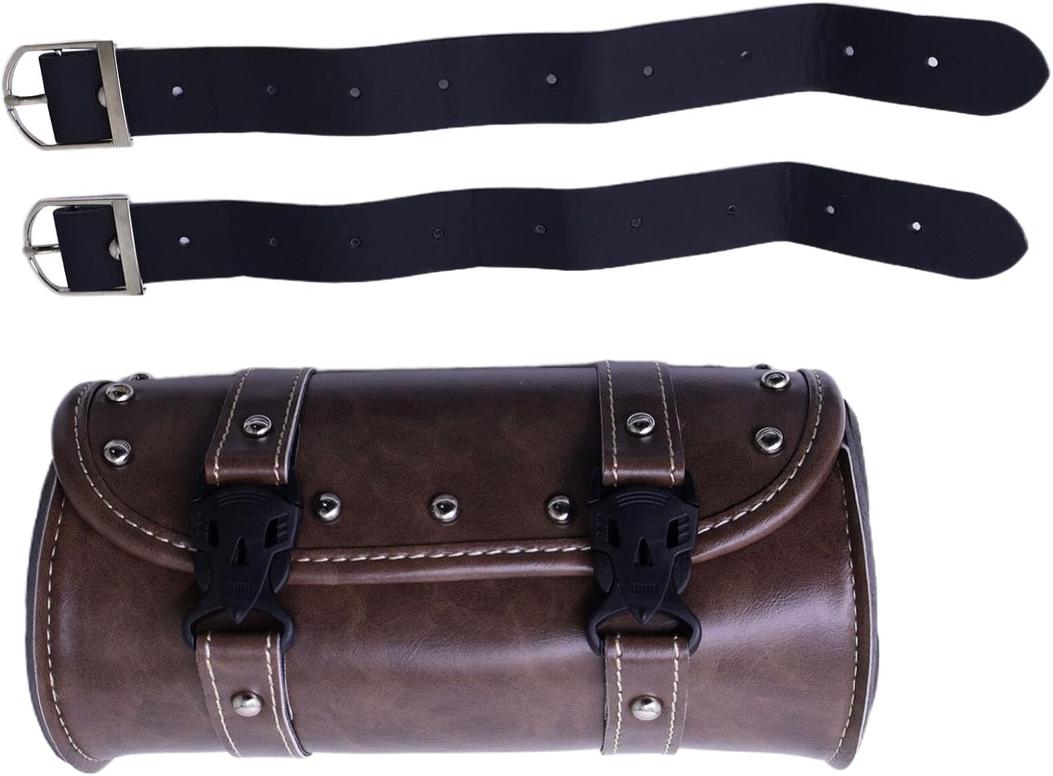 Motorcycle Handlebar Front Fork Bag Tool Roll Pouch Storage Saddlebag Retro style for Harley Honda Kawasaki Suzuki Yamaha universally suitable all motorcycle models