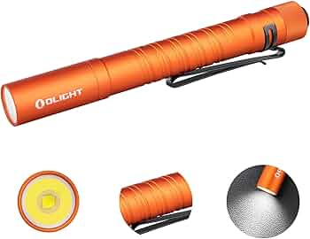 OLIGHT I5T Plus 550 Lumens Tail-Switch Flashlight, Cool White, Battery Powered, 87m Throw, 54 Hours Runtime, Anti-Slip Gri...