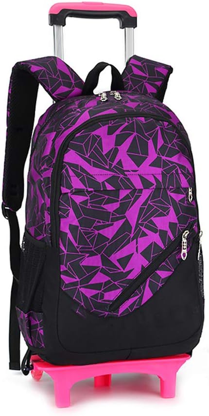 Randosel Trolley Backpack Rolling Bag Kids Removable Rolling School 6 Wheels Waterproof Large Capacity Student Rucksack for Boys Girls Middle School Travel