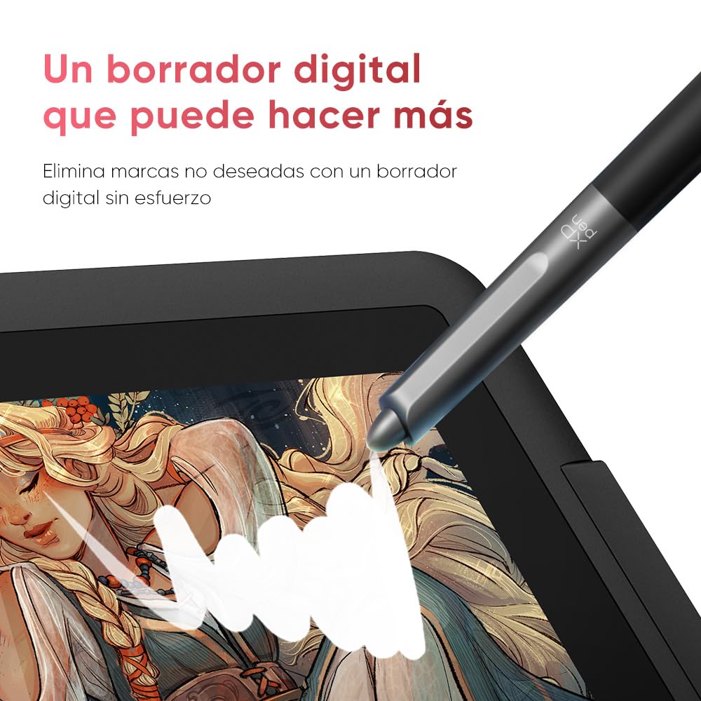 XPPen Artist 15.6 Pro V2 Tableta Gráfica con Pantalla con X3 Pro Chip Inteligente 16K Niveles de Presión, Tableta Gráfica Dibujo Digital con 8 Teclas y 1 Dial, Pantalla 99% sRGB Completamente Laminada