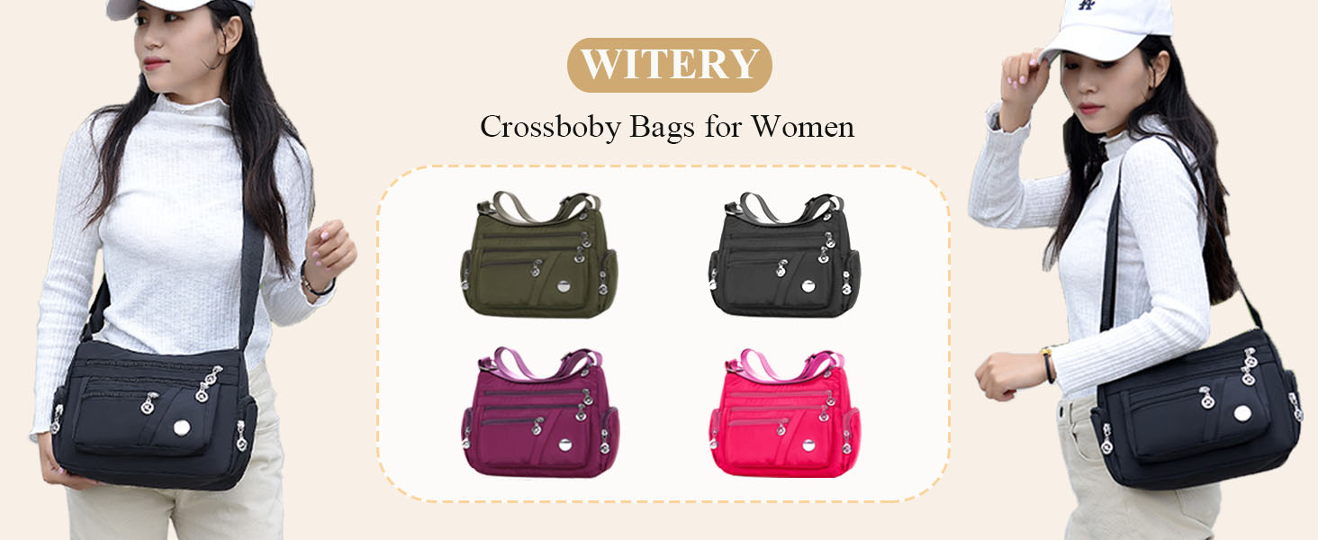 Bolso crossbody de nylon impermeable para mujer miniatura 7