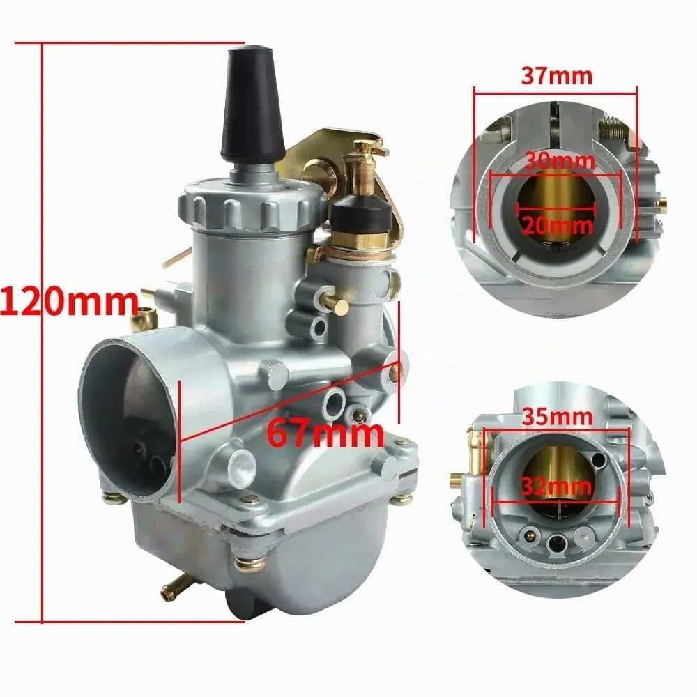Carburadores para Carburador para Mikuni Piezas Carburador Motocicleta, Combustible VM20 20mm para ATV para UTV 50cc 100cc 125cc Dirt Pit Bike Motocross Moto Carburador