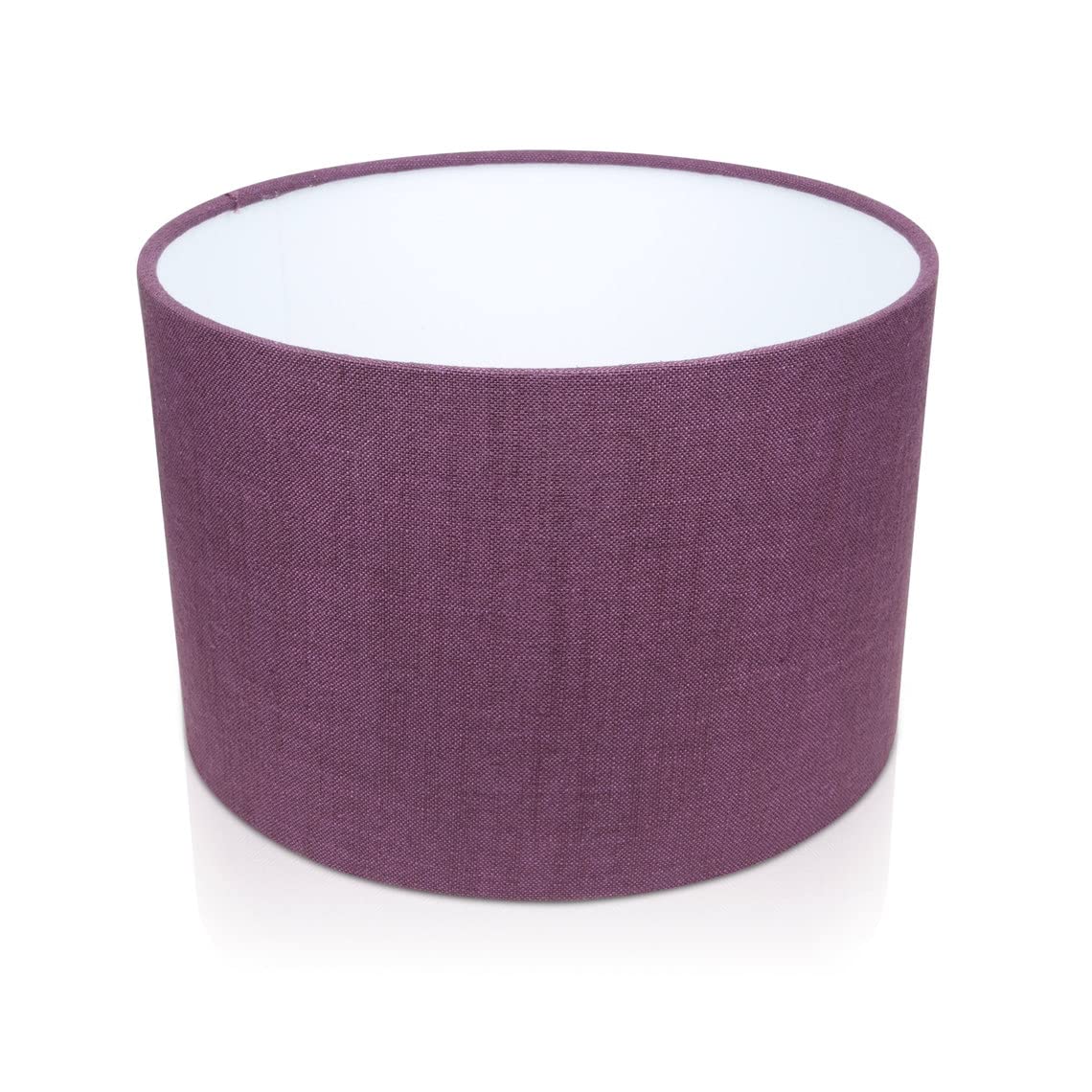 Furniture Checklist Light/Purple Florenzo Linen Drum Lampshade, Handmade In Uk Shade, Pendant Ceiling Table Lamp Shade Plain Fabric (14''(35Cm), Grape Purple)