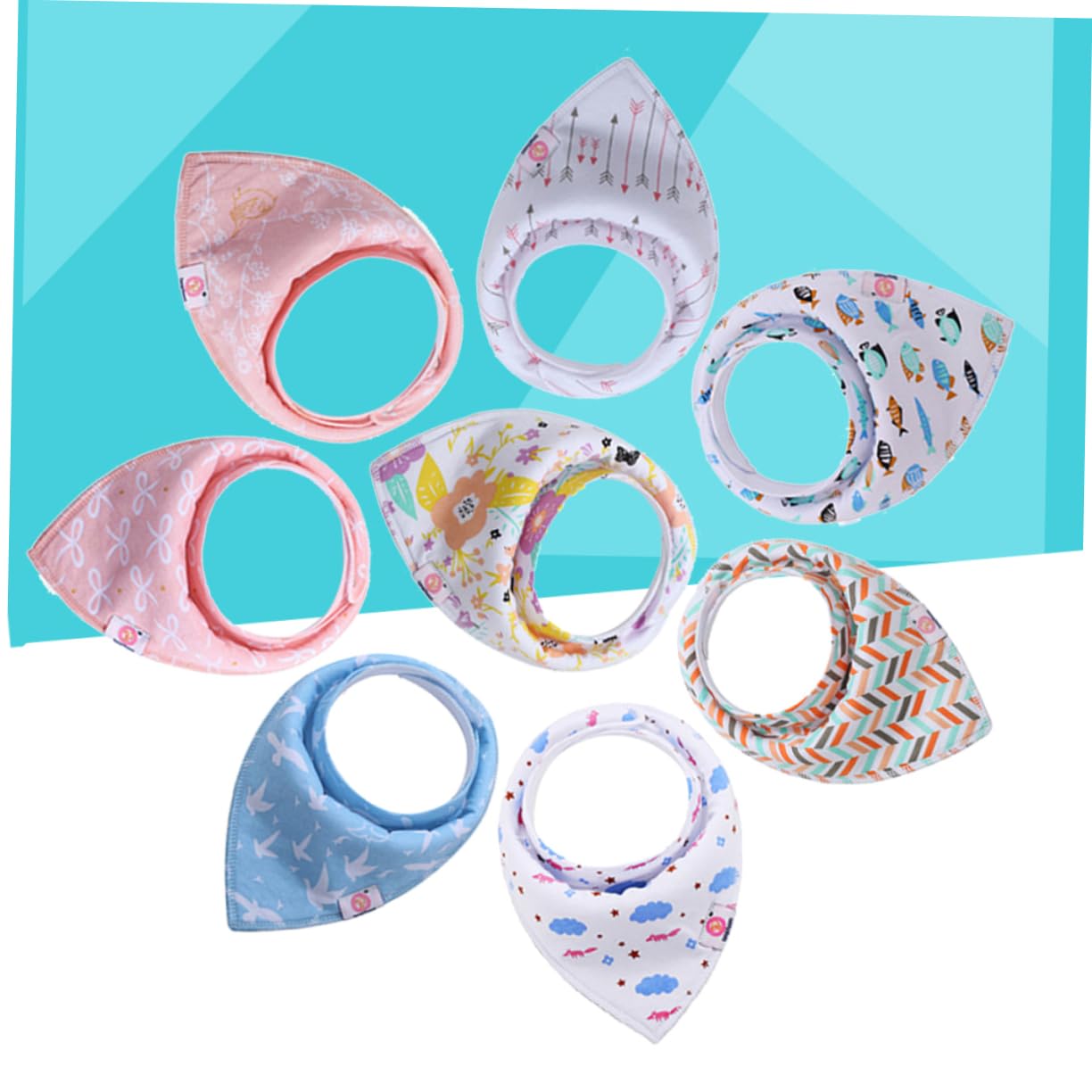 TOYANDONA 16piezas Bibs De Bandana Para Bebés Algodón y Absorbente Mantiene Seco Tu Niño Niña Dentición y Alimentación Diseños Modernos Para Niño Niña y Niñas