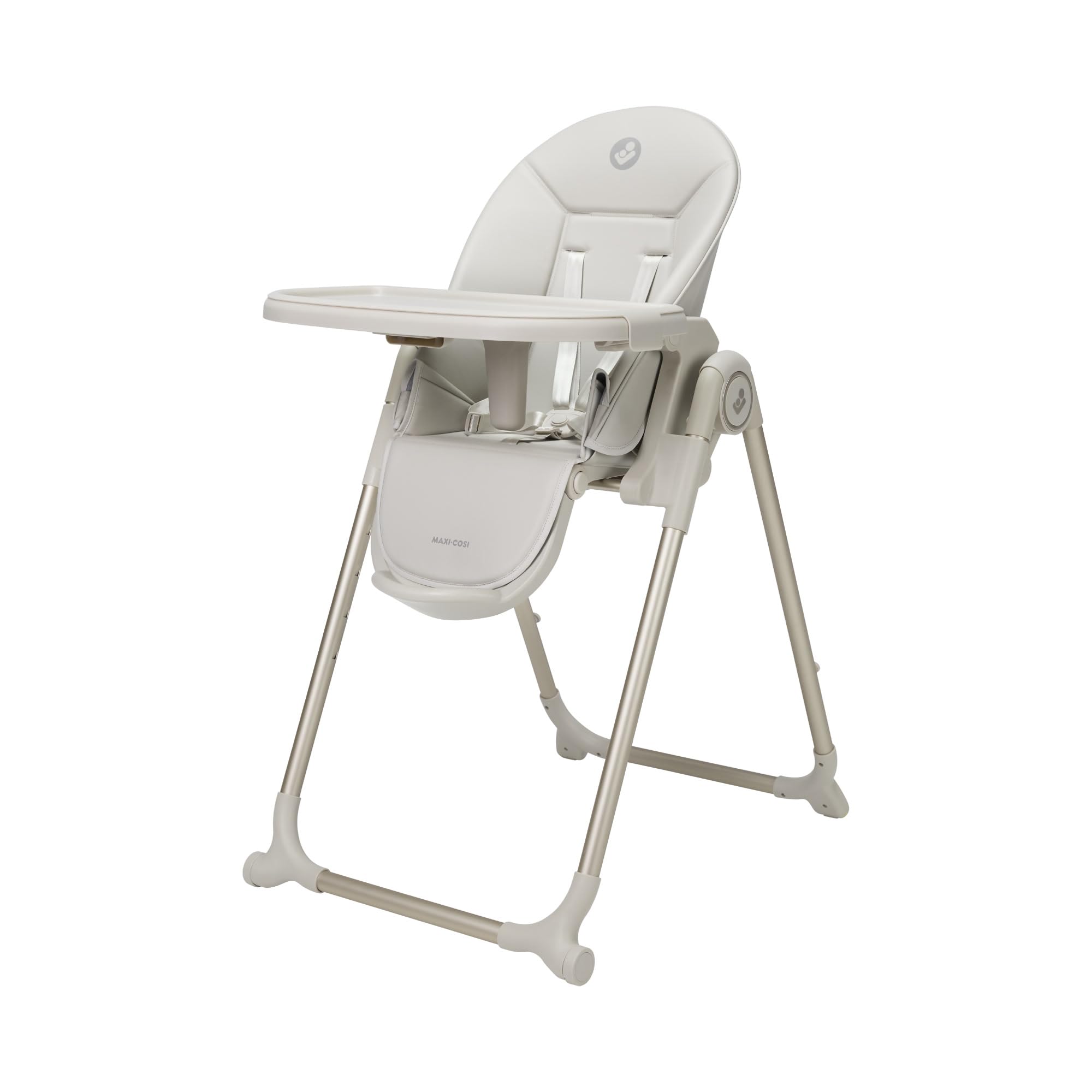 Maxi-Cosi Ava2,Seggiolone Pappa 0-3 Anni (Fino a 15 kg), Seggiolone Pieghevole Compatto, Leggero (9,45 kg), 5 Reclinazioni e 6 Altezze, Vassoio Rimovibile Con Una Mano, 2 Ruote, Elegance Beige