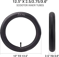 Vista 8 de (2 Pack) AR-PRO Scooter Replacement Inner Tubes - 12.5" x 2.25" Inner Tubes with Angled Valve and FREE 2 Tire Levers Compatible With Razor Pocket