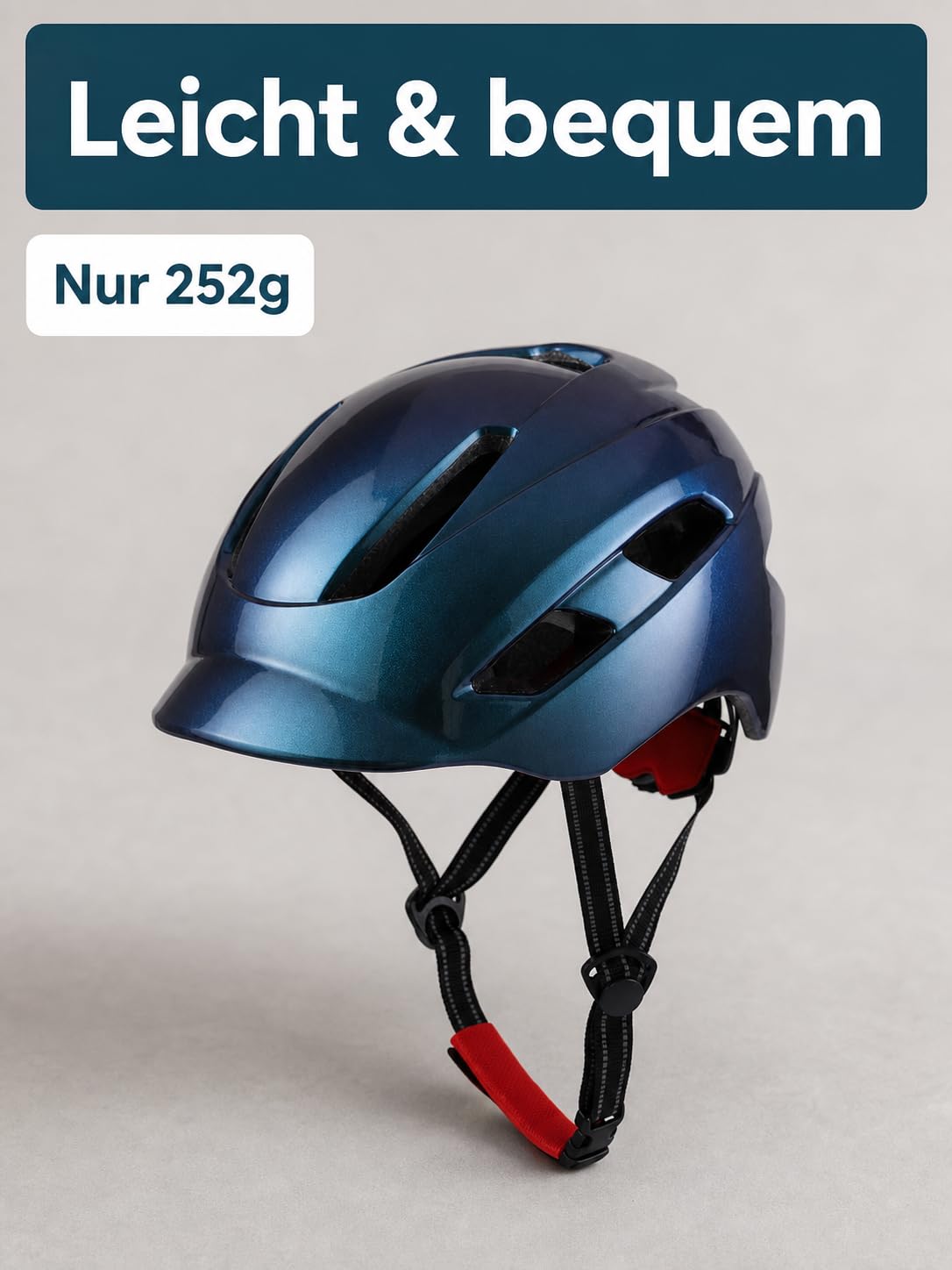[Ellniges] EN1384:2023 zertifizierter Reithelm, passend für | Bestehend aus PC-Schale und EPS-Polster, mit Belüftungseinrichtung, waschbarem Innenfutter und -Click-Verschluss – perfekt