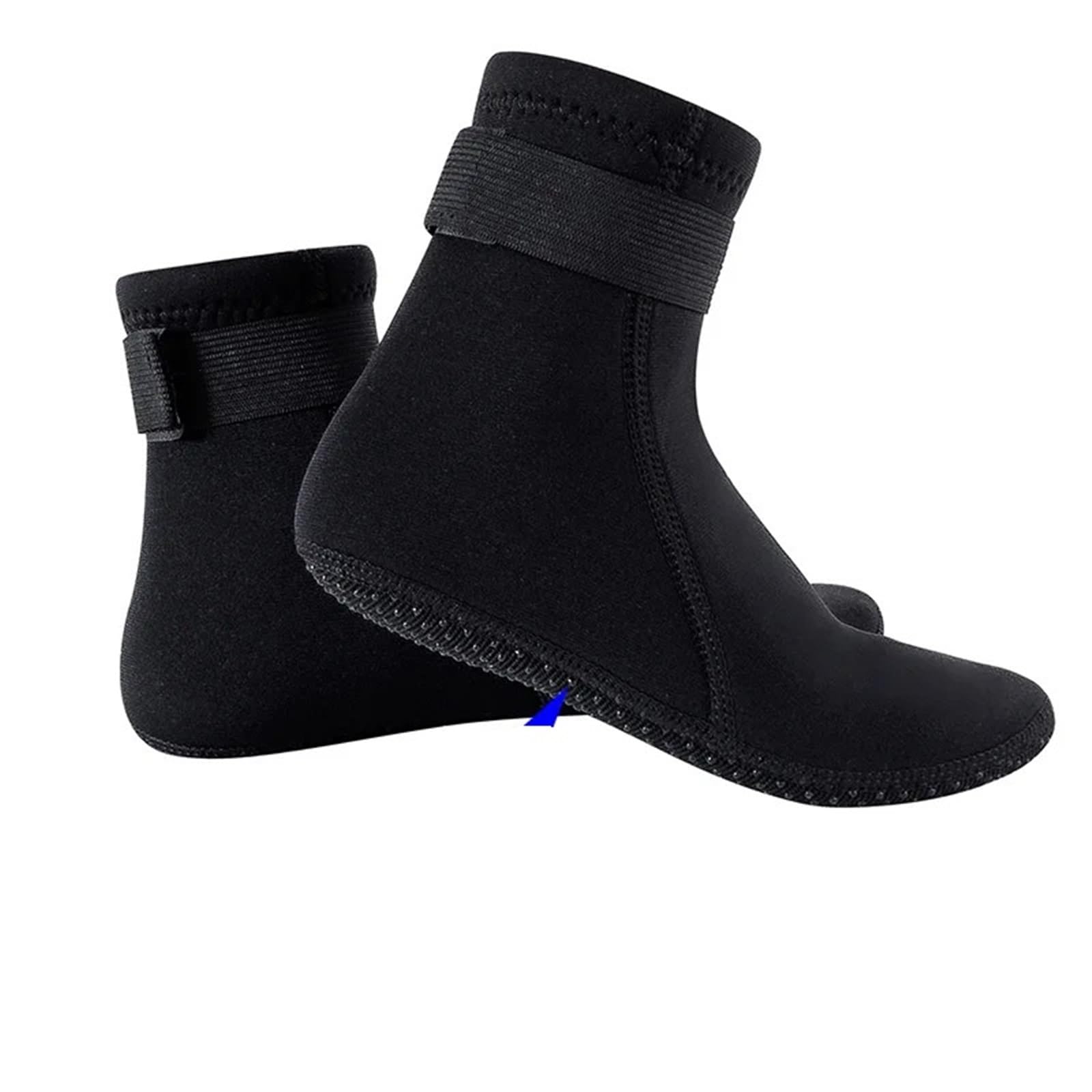 Calzini Neoprene Calzini in Neoprene 3mm Acqua Mantieni Calda Sabbia Antiscivolo Muta Sport Nuoto Surf(Color1,3XS(34-37))